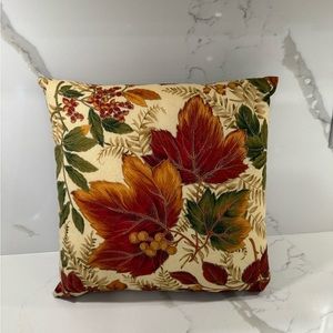 Decorative fall leaves pillow - small
